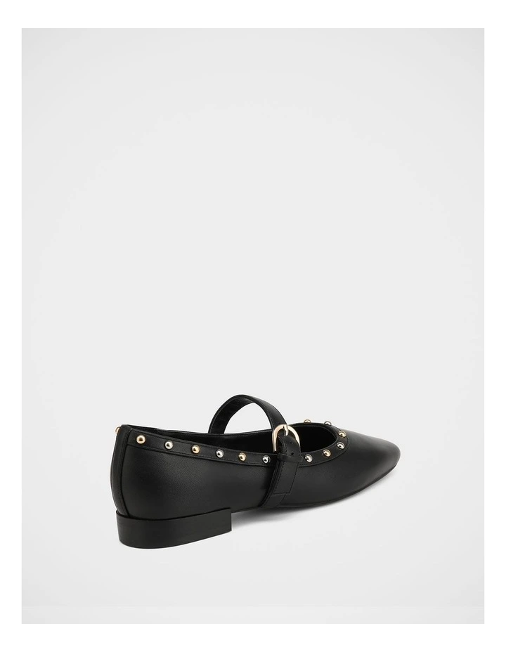 Bailey Leather Mary Janes in Black image 4