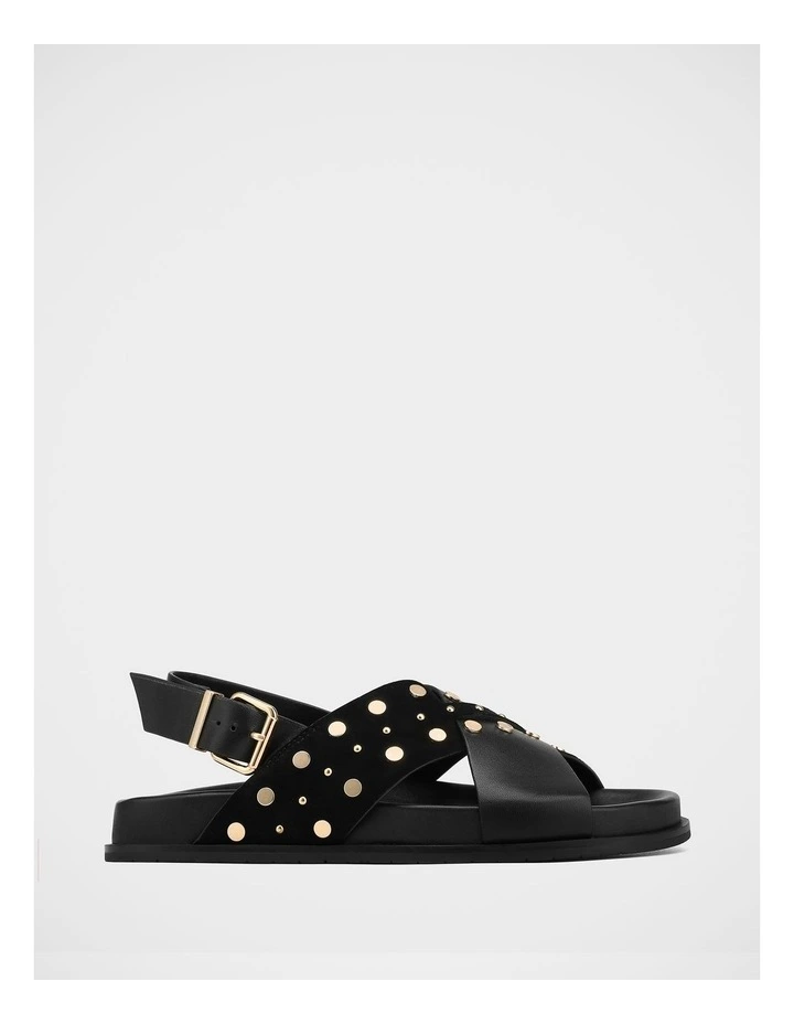 Cleo Leather/Suede Sandal in Black image 1