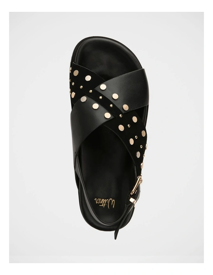 Cleo Leather/Suede Sandal in Black image 5