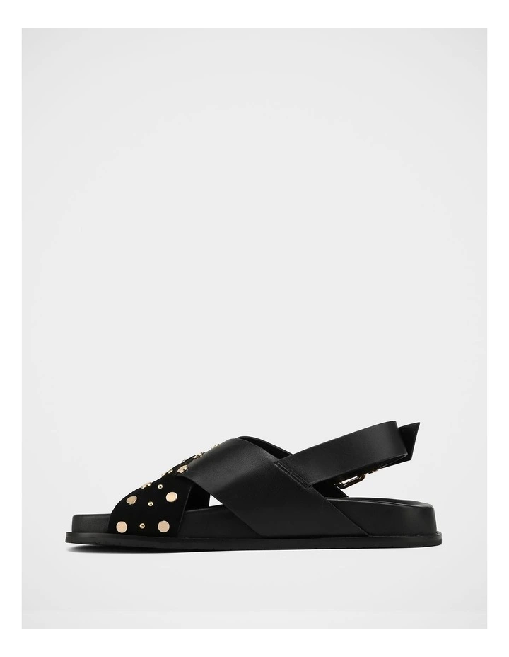 Cleo Leather/Suede Sandal in Black image 6