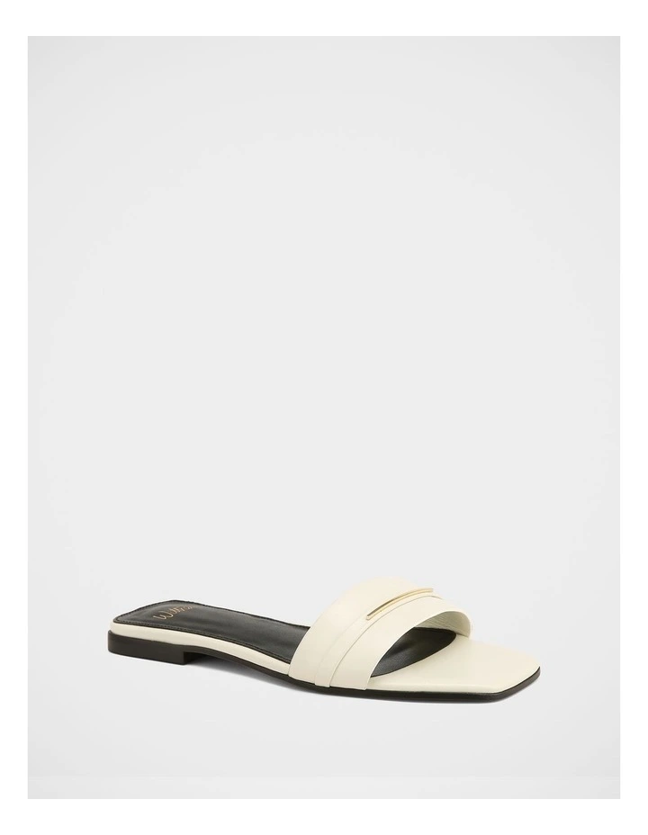 Ash Leather Sandals in Off White image 2