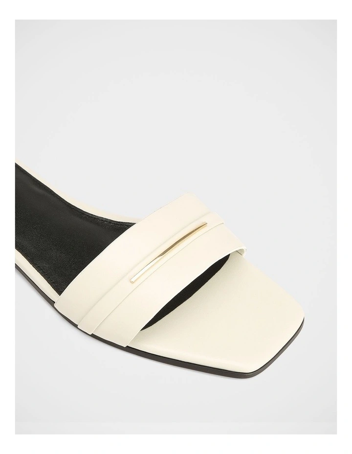 Ash Leather Sandals in Off White image 3