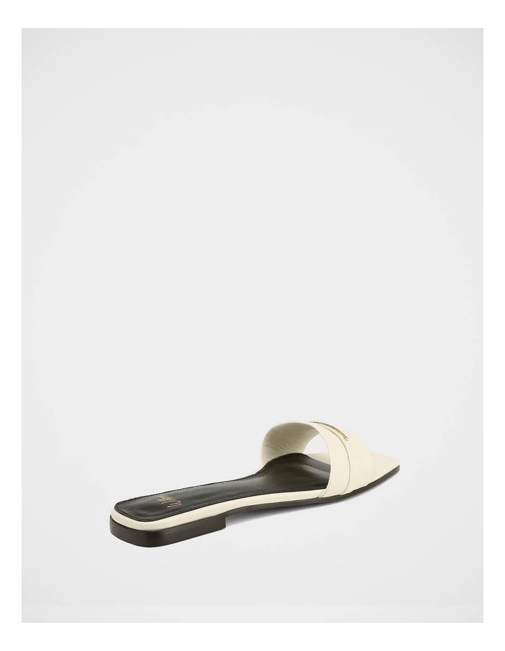 Ash Leather Sandals in Off White image 4