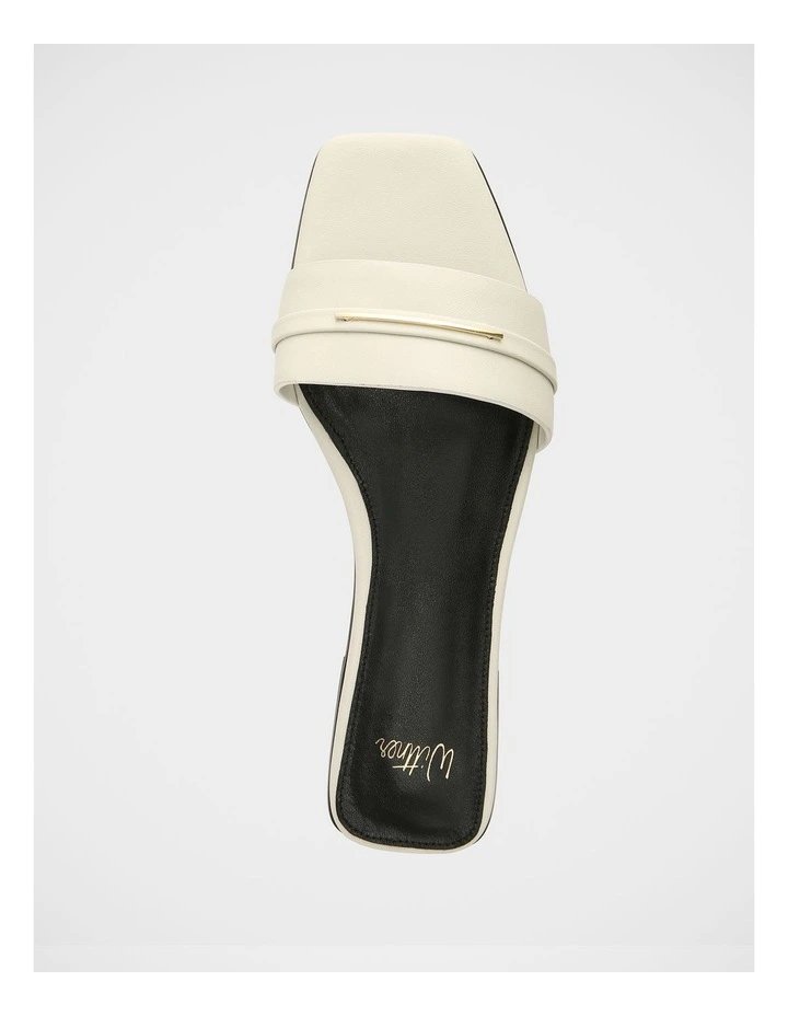 Ash Leather Sandals in Off White image 5