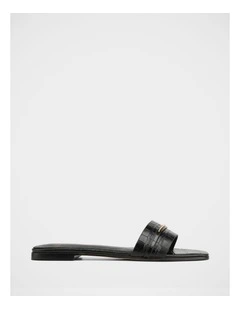 Ash Leather Sandals in Black