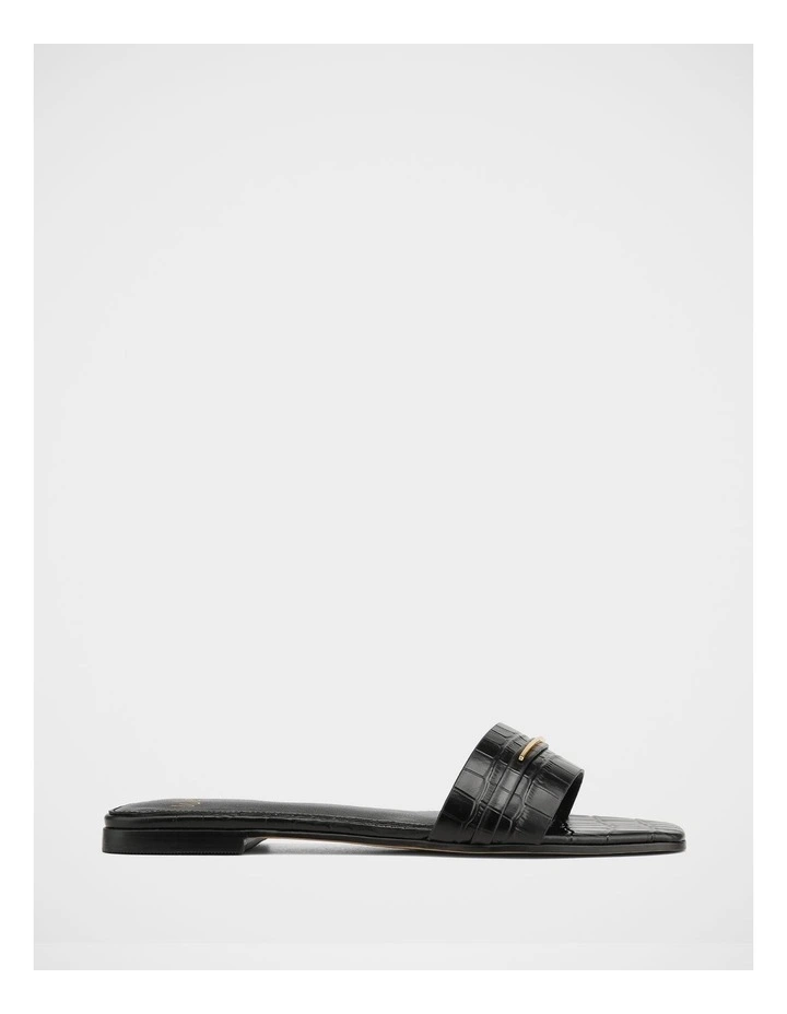 Ash Leather Sandals in Black image 1