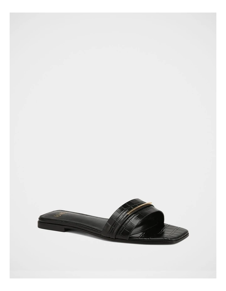 Ash Leather Sandals in Black image 2