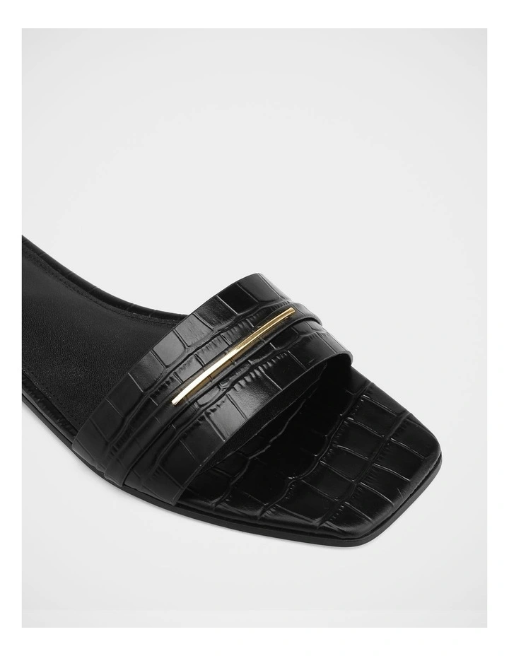 Ash Leather Sandals in Black image 3