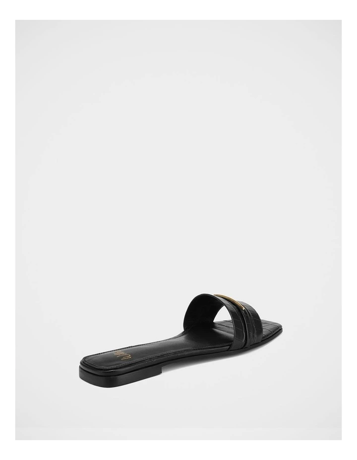 Ash Leather Sandals in Black image 4