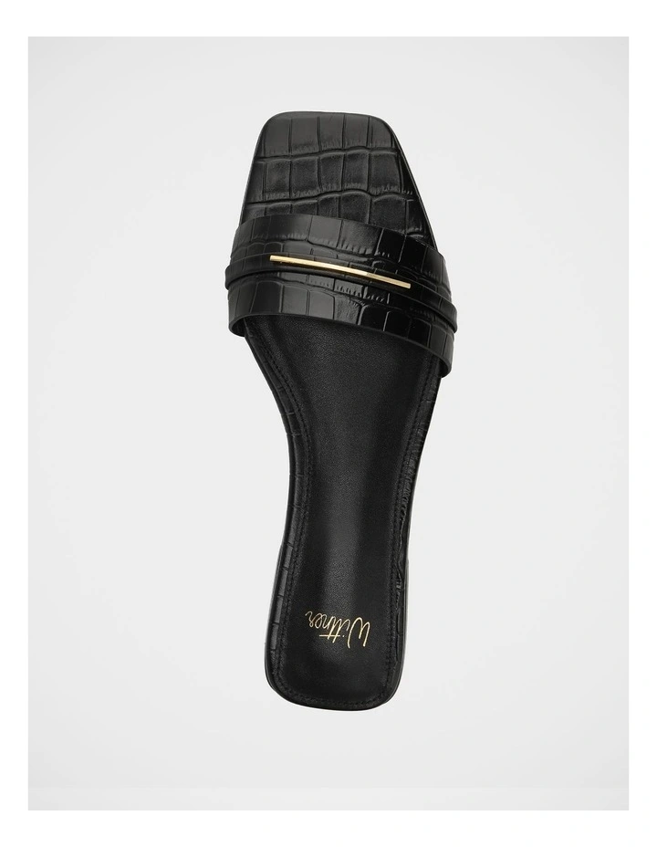 Ash Leather Sandals in Black image 5