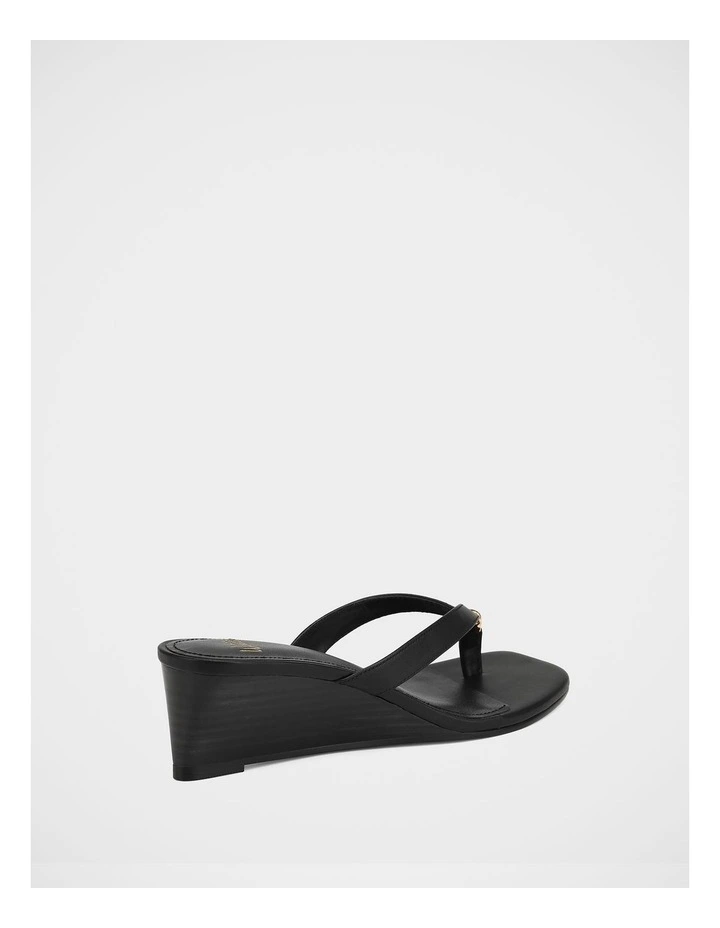 Miley Leather High Wedges in Black image 4