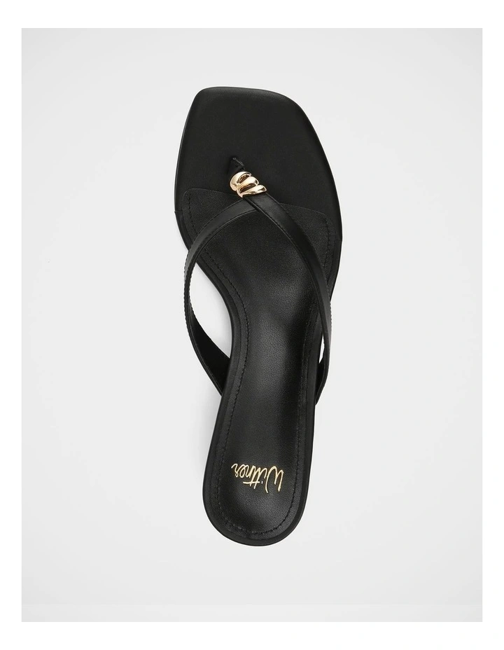 Miley Leather High Wedges in Black image 5