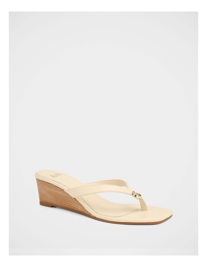 Miley Leather High Wedges in White image 2