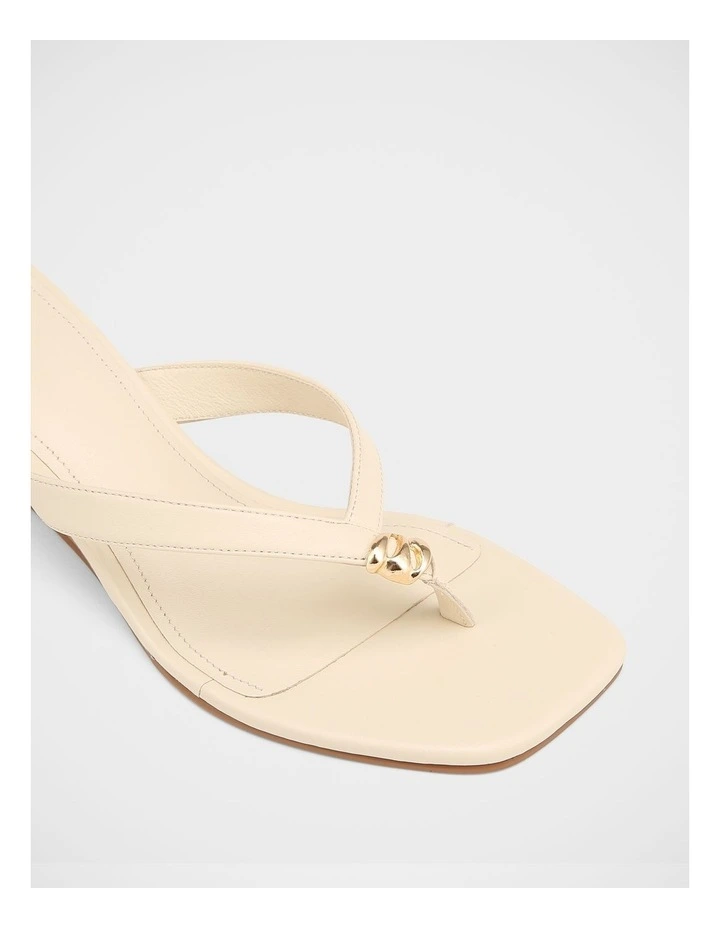 Miley Leather High Wedges in White image 3