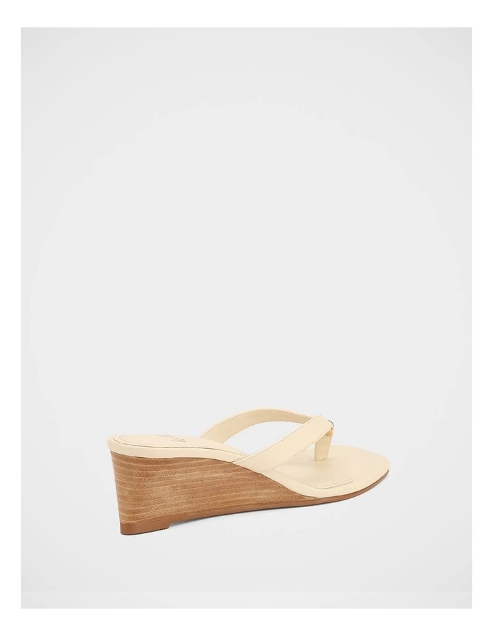 Miley Leather High Wedges in White image 4