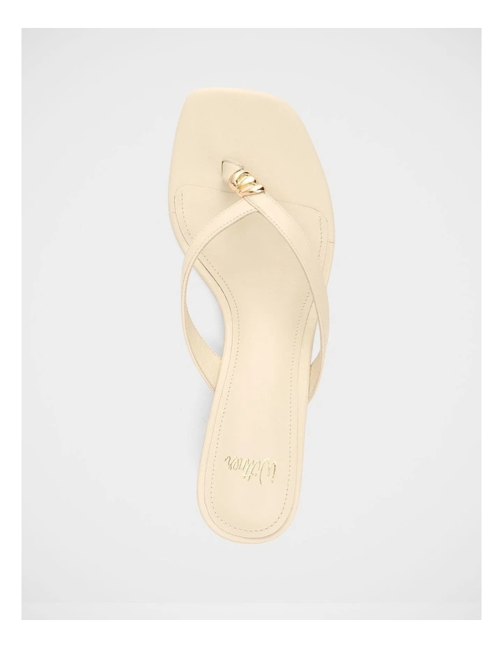 Miley Leather High Wedges in White image 5