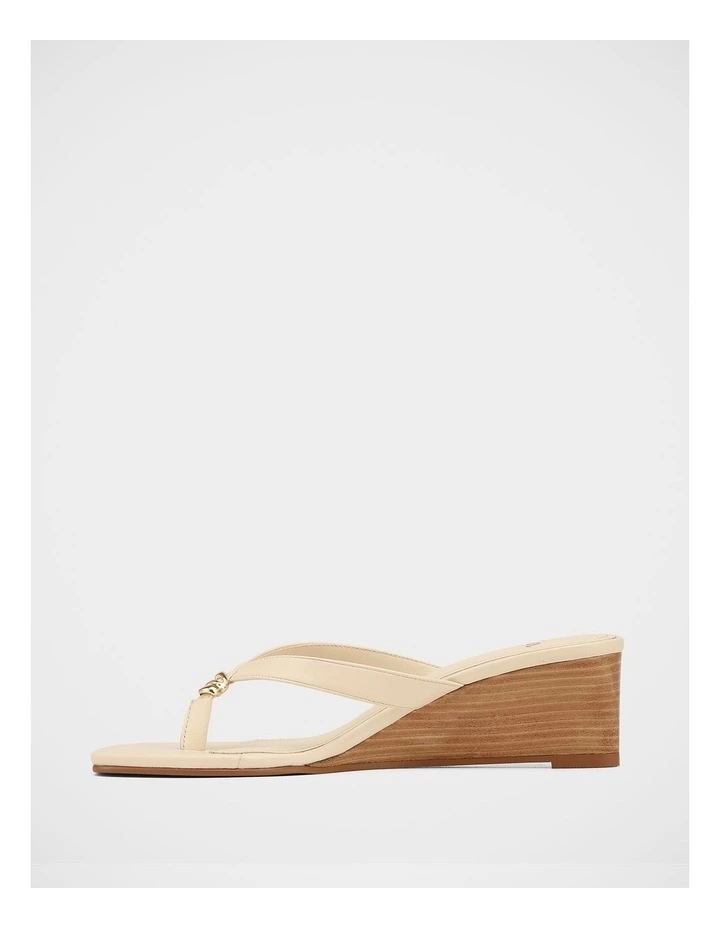 Miley Leather High Wedges in White image 6