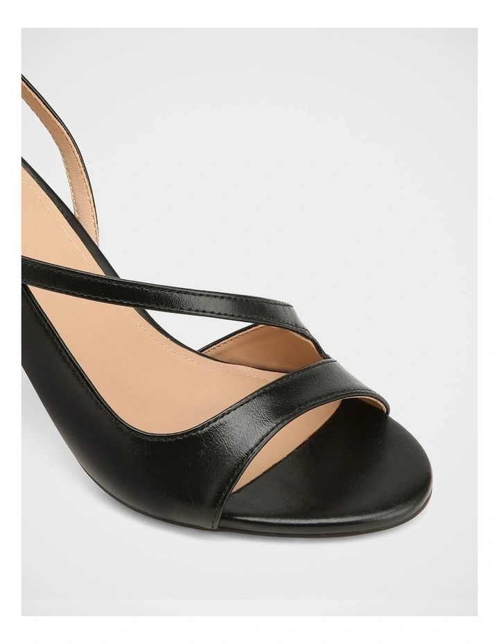 Yen Leather Heel Sandals in Black image 3