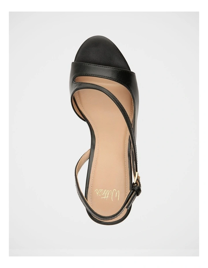 Yen Leather Heel Sandals in Black image 6