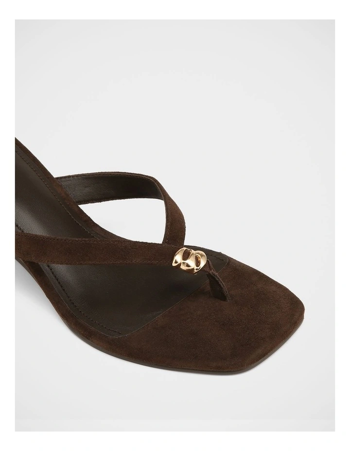 Miley Espresso Suede Leather High Wedges image 3