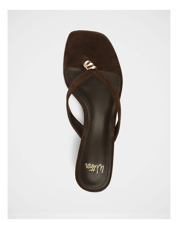 Miley Espresso Suede Leather High Wedges image 5