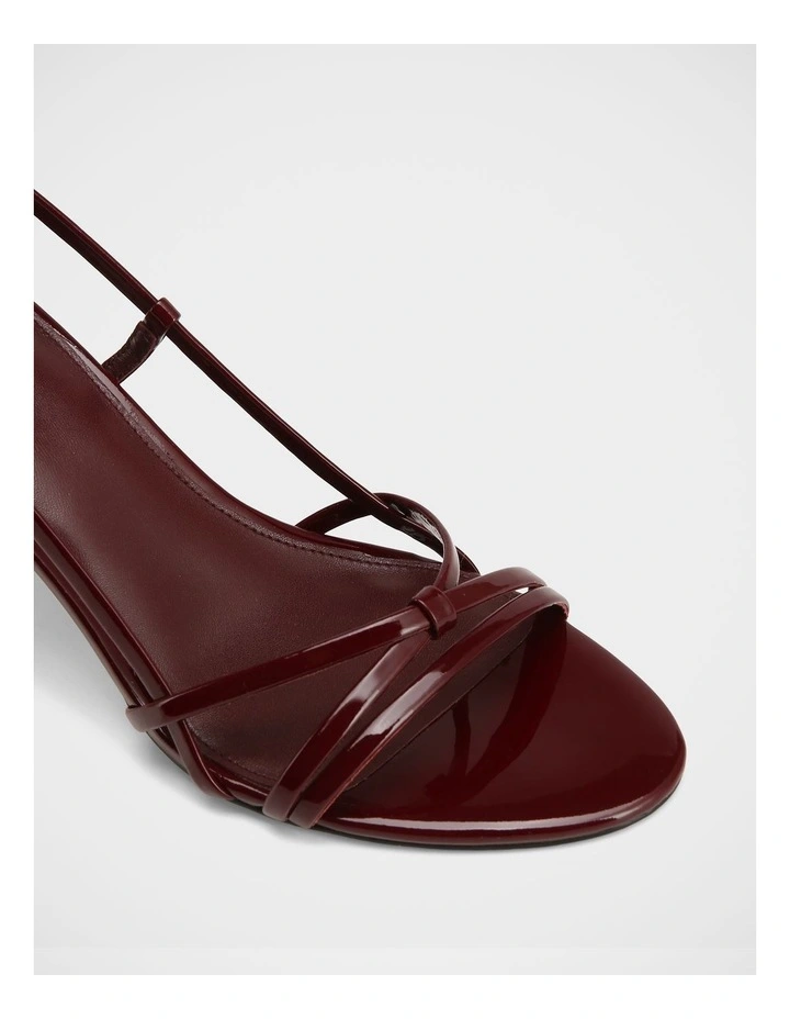 Imani Patent Leather Sandals in Berry image 3