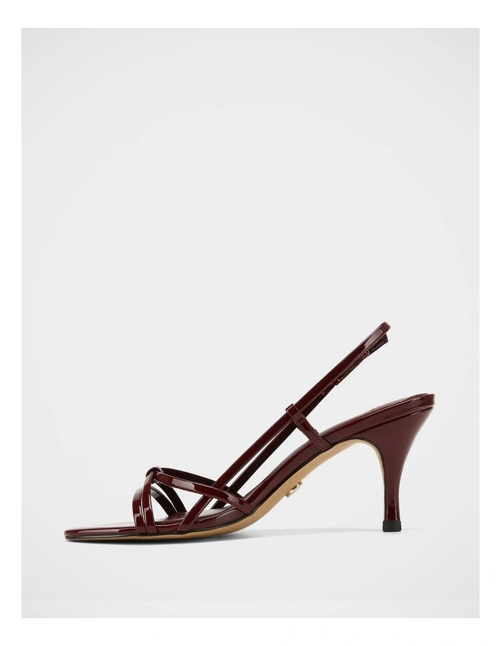 Imani Patent Leather Sandals in Berry image 6