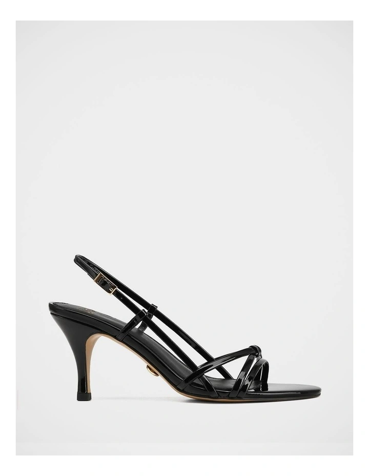 Imani Patent Leather Sandals in Black image 1