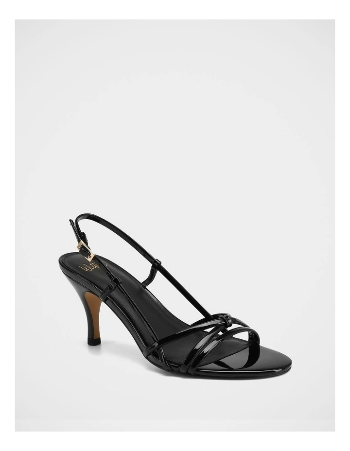Imani Patent Leather Sandals in Black image 2