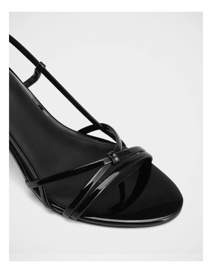 Imani Patent Leather Sandals in Black image 3