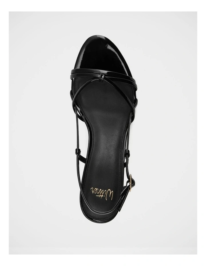 Imani Patent Leather Sandals in Black image 5