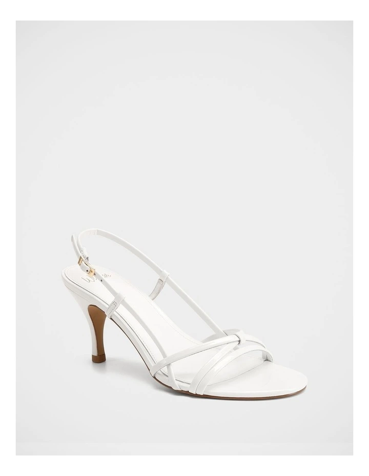 Imani Patent Leather Sandals in White image 2