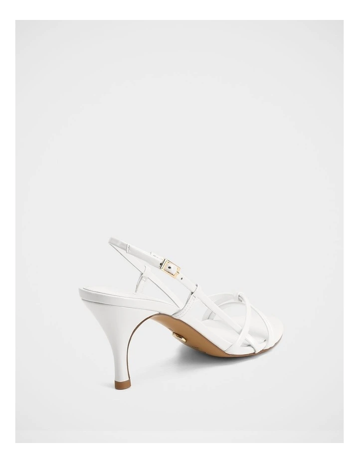 Imani Patent Leather Sandals in White image 4