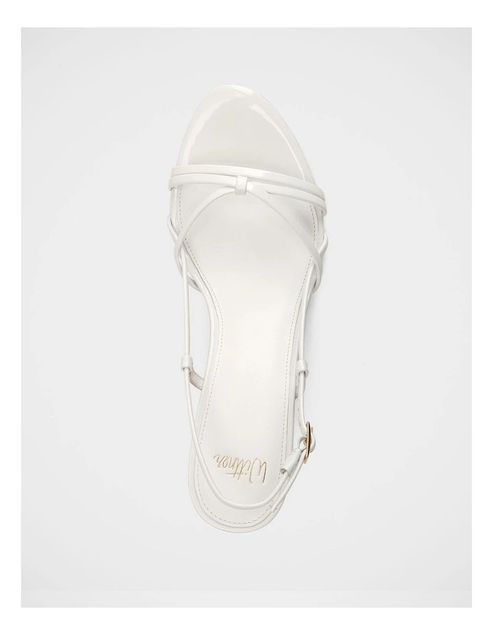 Imani Patent Leather Sandals in White image 5