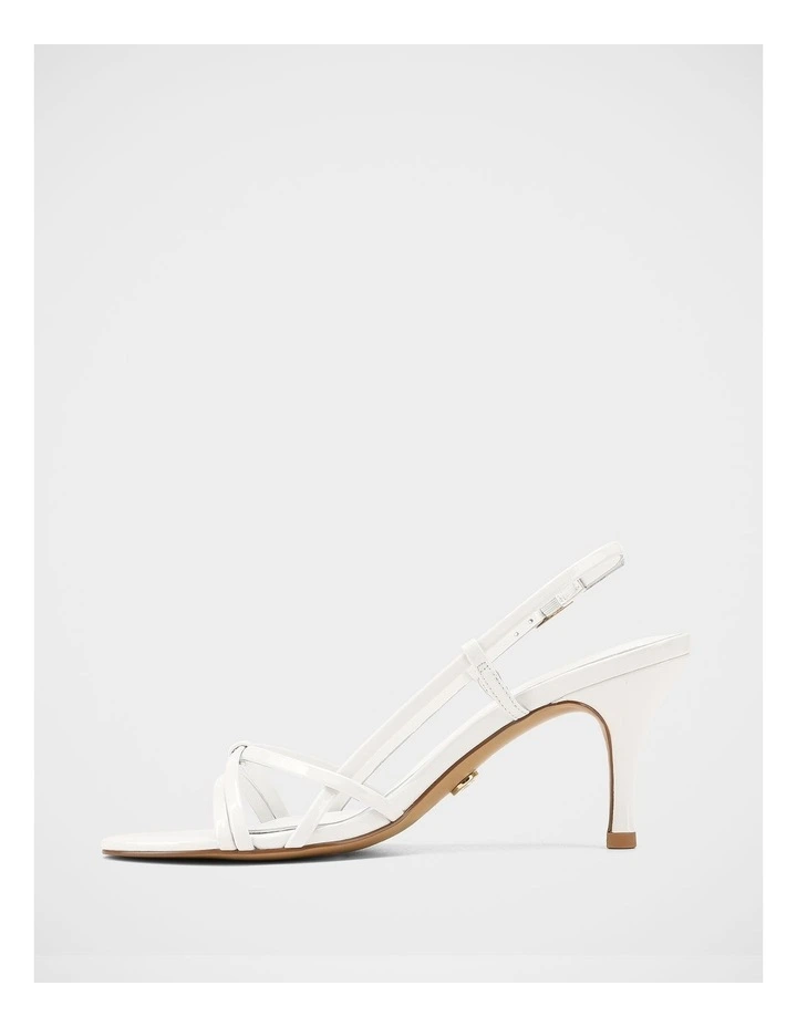 Imani Patent Leather Sandals in White image 6