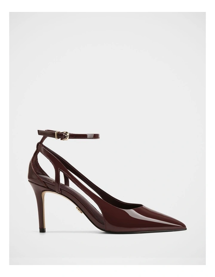 Sawyer Patent Leather Heels in Burgundy image 1