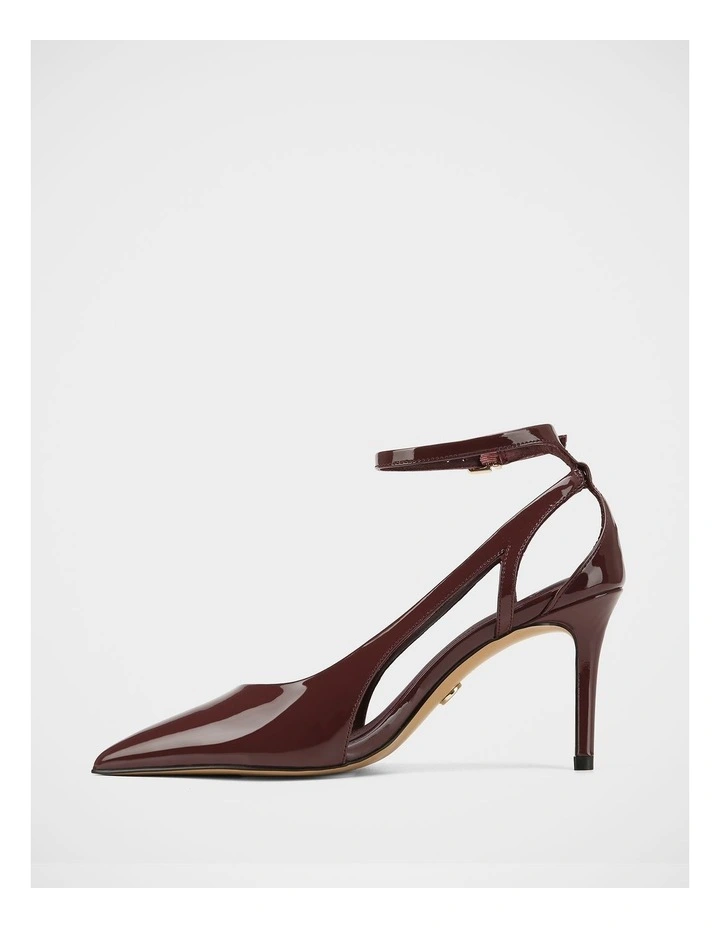 Sawyer Patent Leather Heels in Burgundy image 6