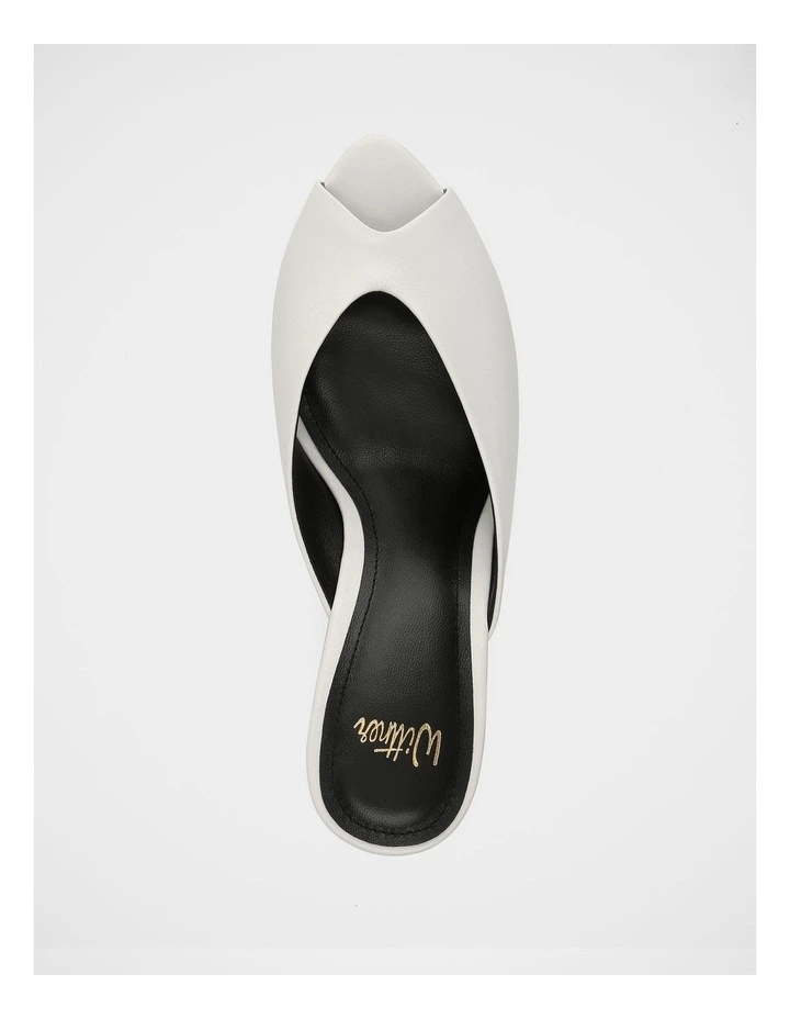 Rio Leather Wedges in White image 5