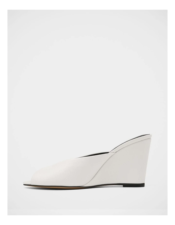 Rio Leather Wedges in White image 6