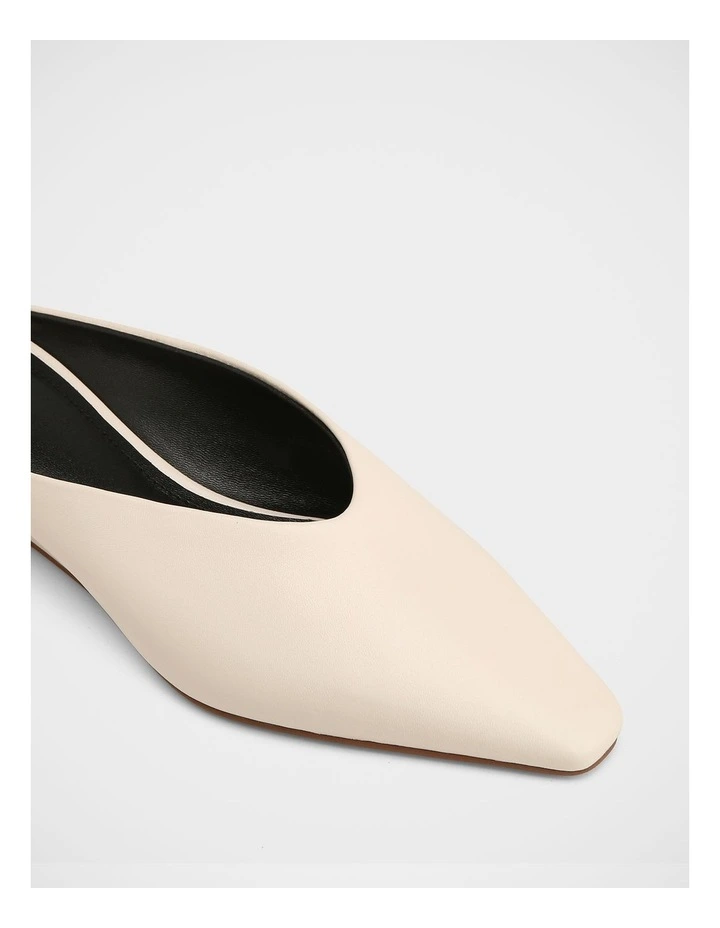 Kayce Leather Wedges in Oat image 3