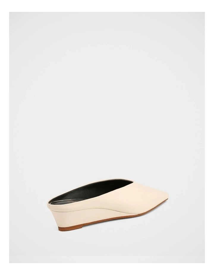 Kayce Leather Wedges in Oat image 4