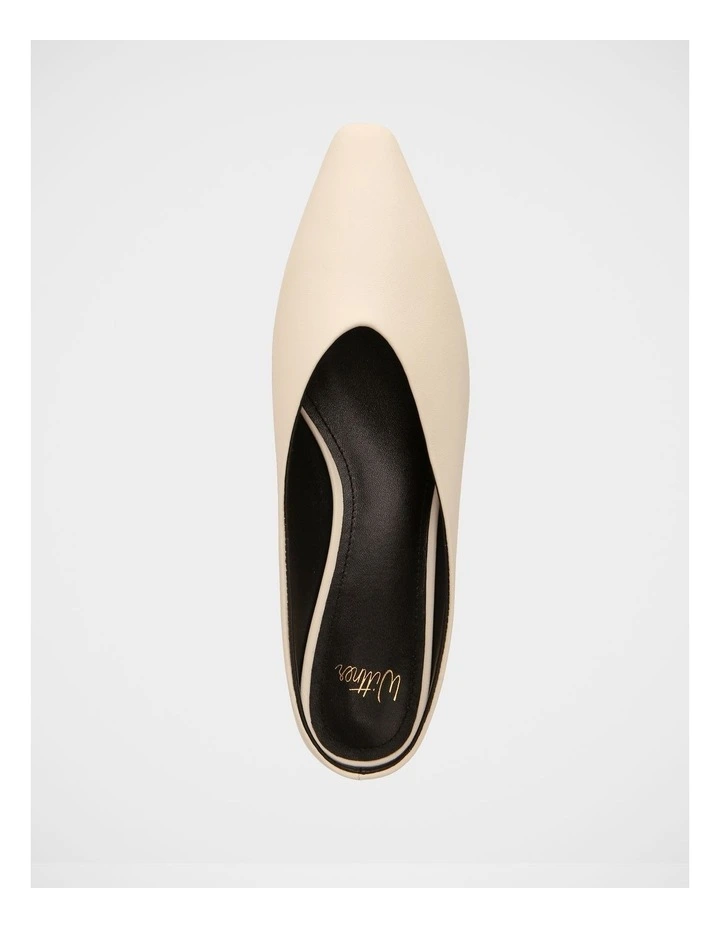 Kayce Leather Wedges in Oat image 5