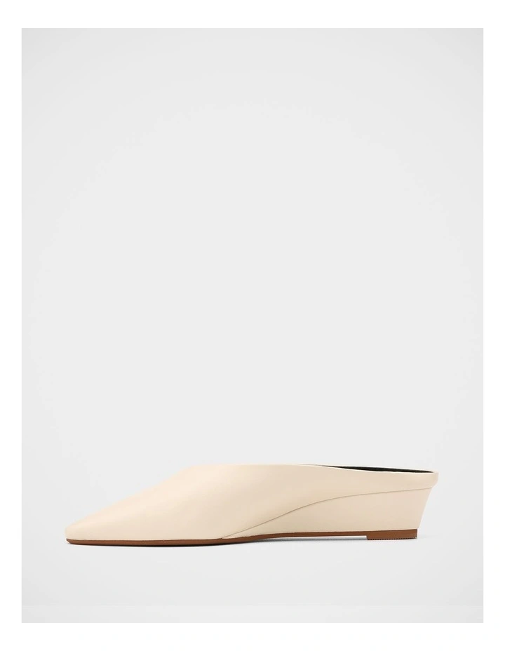 Kayce Leather Wedges in Oat image 6