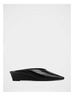 Kayce Leather Wedges in Black