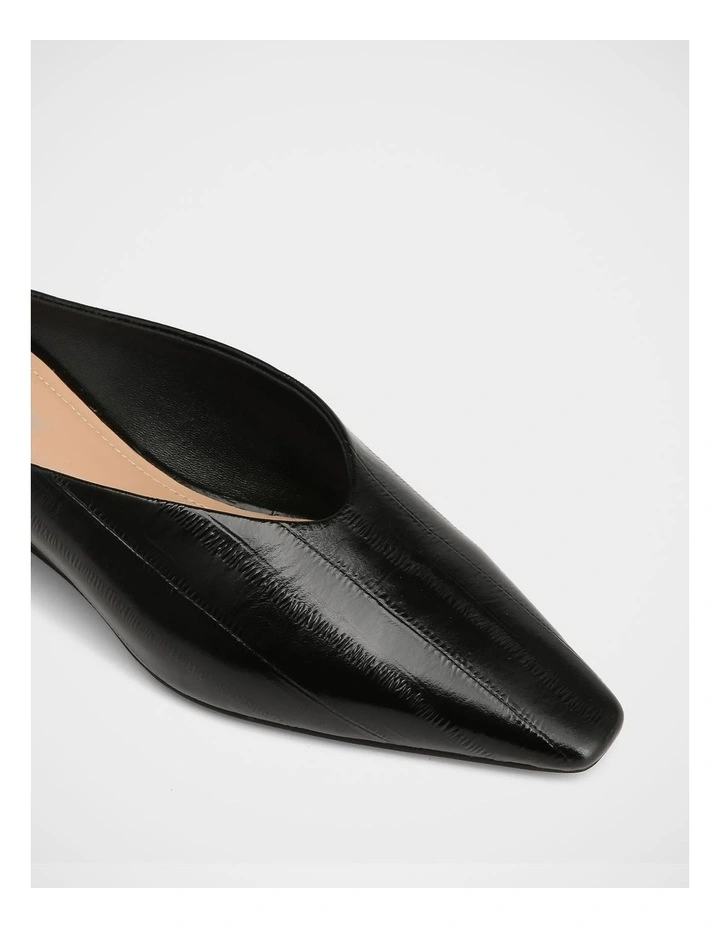 Kayce Leather Wedges in Black image 3