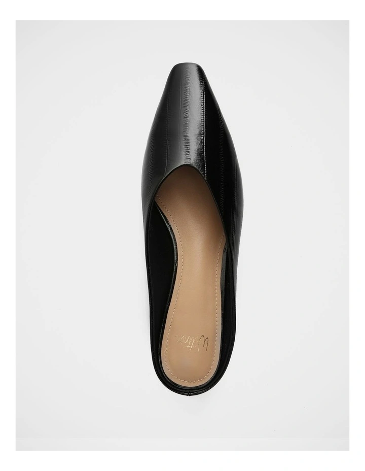 Kayce Leather Wedges in Black image 5