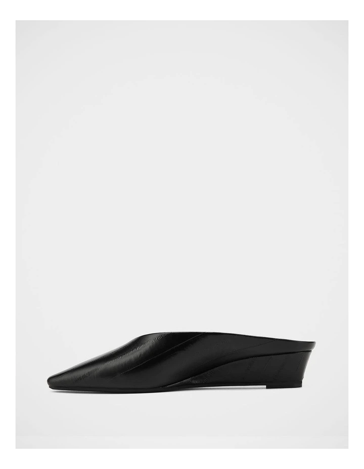Kayce Leather Wedges in Black image 6