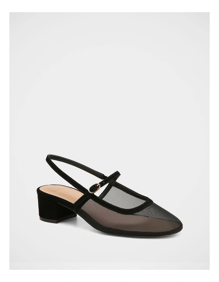 Jett Mesh Slingback in Black image 2