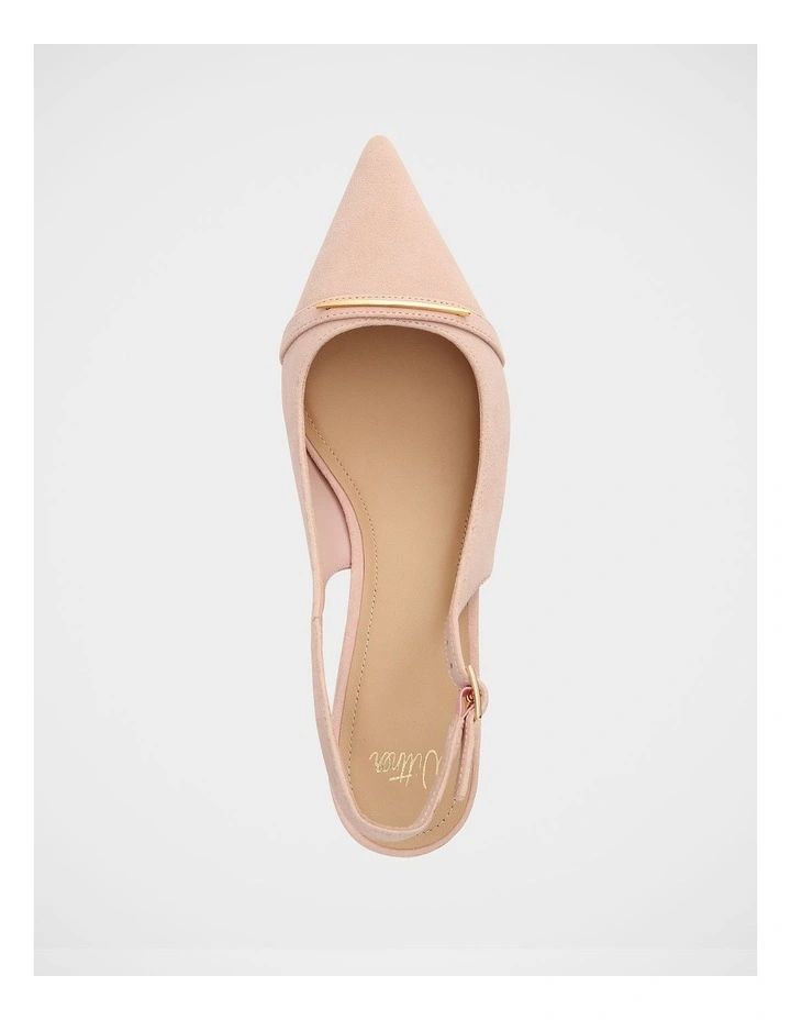 Luca Suede Leather Slingback in Pink image 5