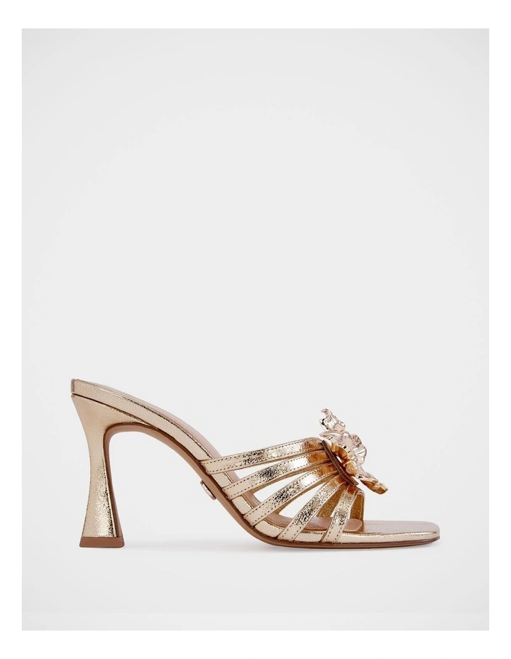 Yancy Metallic Leather Sandals in Gold image 1